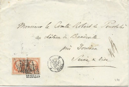 1859 - ENVELOPPE 3° ECHELON De PARIS F Pour DOURDAN - 1853-1860 Napoleon III