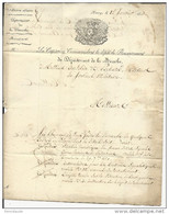 MEURTHE ET MOSELLE / DEPOT MILITAIRE ! - 1823 - LETTRE PORT PAYE BLEU !! De NANCY Pour PARIS - Army Postmarks (before 1900)
