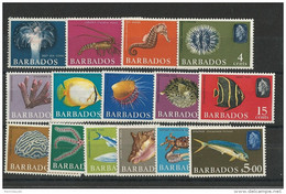 BARBADES - YVERT N°243/256A **/* - COTE = 47 EUROS - Barbados (...-1966)