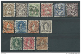 SUISSE - 1905 - YVERT N° 100/112 OBLITERES - COTE = 311 EURO - - Used Stamps
