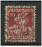 SUISSE - 1916 - YVERT N° 153 OBLITERE  - COTE = 90 EURO - PRO JUVENTUTE - Used Stamps