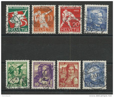 SUISSE - 1932/1933 - YVERT N° 263/270 OBLITERES - COTE = 30 EURO - PRO JUVENTUTE - Used Stamps