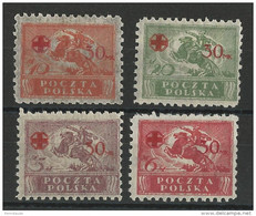 POLOGNE - SERIE YVERT N° 231/234 * - COTE = 75 EUR. - CROIX-ROUGE - Unused Stamps