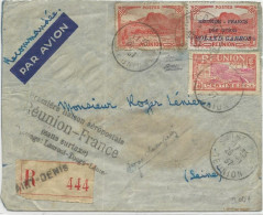 1937 - REUNION - POSTE AERIENNE YVERT N°1 OBLITERE (COTE = 310 EURO) - ROLAND GARROS - Storia Postale