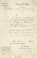 1858 - LETTRE De La COMMISSION PETITIONS Du CONSEIL D'ETAT Avec MARQUE De FRANCHISE CABINET De L'EMPEREUR Pour ELBEUF - Lettere In Franchigia Civile