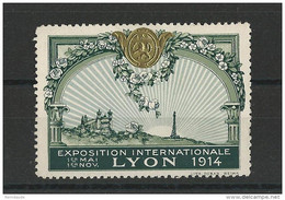 1914 - VIGNETTE "EXPOSITION INTERNATIONALE DE LYON" * - Sonstige & Ohne Zuordnung