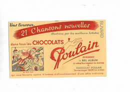 Buvard Ancien Chocolat Poulain 21 Chansons Nouvelles Ma Petite Folie - Chocolat