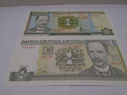 Cuba, (2) $1.00 Peso 1995, 2010, Dos GEMAS, UNC, CRISP, MINT++++, Gracias Por Su Visita. - Kuba