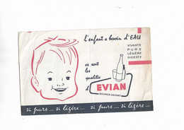 Buvard Ancien Eau  Evian Si Pure Si Légère - E