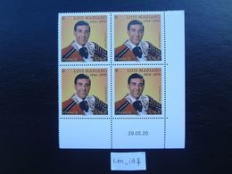 2020 FRANCE COIN DATÉ QUATRE TIMBRES 1,16 EUROS  " LUIS MARIANO 1914 - 1970 " Neuf**, DATE 29.05.20 CHANTEUR - 2020-…