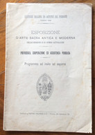 TORINO 1898 - ESPOSIZIONE D'ARTE SACRA ANTICA E MODERNA DELLE MISSIONI ED OPERE CATTOLICHE - PROGRAMMA ED INVITO - Te Identificeren