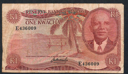 MALAWI P10a 1 KWACHA 1973  #E   FINE FOLDS NO P.h. ! - Malawi