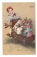 ENFANT  CADEAUX DE NOEL CPA AVEC PAILLETTES ILLUSTREE HENNES PETERSEN - - Petersen, Hannes