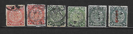 CHINE Empire / République 1902-1912 - Lot De 6 Timbres Au Type Dragon (Coiling Dragon) (o) Cote 9 Euros - Usados