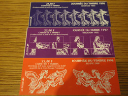 3 Carnets Journée Du Timbre 1996;1997 Et 1998 - Stamp Day