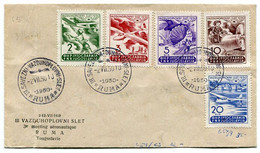 YUGOSLAVIA 1950 Airmail Week, Ruma FDC.  Michel 611-15 - FDC