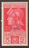 ITALIA COLONIE EGEO LERO SASS. 12 - 16 NUOVI - Egeo (Lero)