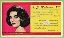 Porto - Mata-Borrão A. J. Rodrigues Elizabeth Taylor Blotter Buvard  Actress Cinema Theatre England Portugal - Film En Theater