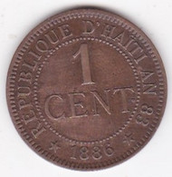 REPUBLIQUE D'HAITI. 1 CENTIME 1886 Paris AN 83. BRONZE .KM# 48 - Haiti