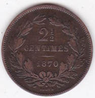 Luxembourg 2 1/2 Centimes 1870, Petit Point Sur "BARTH" William III, L#266-4 - Luxemburg