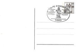 BRD, PP 101 A2/001,  BuSchl.  40,  Blanco,  Olpe - Postales Privados - Usados