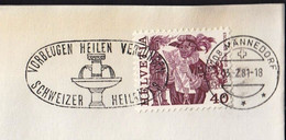 Switzerland Mannedorf 1981 / Vorbeugen Heilen Verjungen Schweizer Heilbäder / Spa / Health Resort / Machine Stamp - Bäderwesen