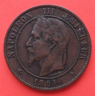 Napoléon III Tête Laurée . 10 Centimes 1861 BB - 10 Centimes