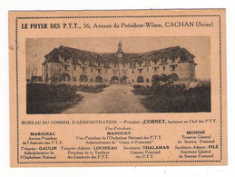 VAL DE MARNE  /  CACHAN  /  LE  FOYER  DES  P.T.T. /  Carte De Souscripteur N° 9766  ( Année 1934 ) /  Document Unique ! - Cachan
