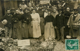 Paris 1er * Carte Photo 1908  * Les Halles Centrales * Stand BUCHEL N°848 * Marché Marchands Marchandes - Arrondissement: 01