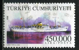 Turkey 2002 - Mi. 3323 O, Passenger Ship "Ege" (1955) | Merchant Ships - Oblitérés