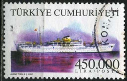 Turkey 2002 - Mi. 3323 O, Passenger Ship "Ege" (1955) | Merchant Ships - Oblitérés