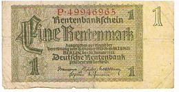 ALLEMAGNE    BILLET  DE 1 REICHSMARK   1937  N° P .49946965                                BI27 - Otros & Sin Clasificación