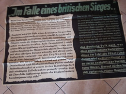 WW2 Grande Affiche  ( Env.  82 X  118 Cm ) " Im Falle Eines Britischen Sieges ", édition NSDAP 1941 - Afiches
