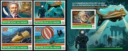 Niger 2020, J. Verne, Submarine, Diving, Baloons, 4val+BF - Duiken