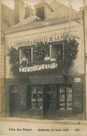 Amboise * Carte Photo Devanture Comptoir & Buvette De La Place * Messagerie Blois Tours A. BOISSE * Fête Des Fleurs 1913 - Amboise
