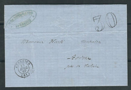 FRANCE 1862 Marque Postale Taxée De Audruicq - 1849-1876: Klassik