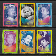 FRANCE - Yvert  N° 3391 à 3396 **  ARTISTES DE LA CHANSON - Unused Stamps