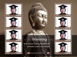 Liberia. 2020 Honoring H.H. Dorje Chang Buddha III, Supreme Leader Of Buddhism. (0305c) OFFICIAL ISSUE - Buddhism