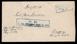 1870-71 SEDAN - FELDPOST -  K.PR.FELDPOST / RELAIS N°27 / 15 5 - N. LEIPZIG - S.B. II Bat.8tes Infant.-Rgmt. No. 107 - Oorlog 1870