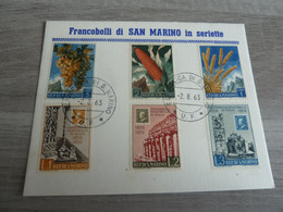 Francobolli Di Republica Di S. Marino In Seriette - Année 1963 - - Usados