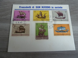 Francobolli Di Republica Di S.Marino In Seriette - Année 1963 - - Usados