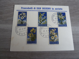 Francobolli Di Republica Di S.Marino In Seriette - Année 1963 - - Used Stamps