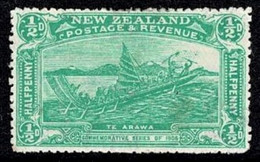 New Zealand 1906 Christchurch Exhibition 1/2d Green Maori Canoe MH - - - Unused Stamps
