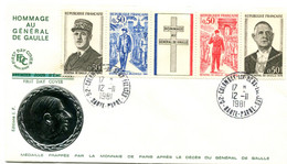 Thème Général De Gaulle - Cachet De Colombey Du 12 Novembre 1981 - 10e Anniversaire - R 5966 - De Gaulle (Général)