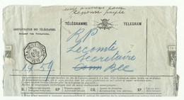 Télégramme  Déposé à ORP Avec Cachet Télégraphique BRAINE-le-COMTE 16 Octobre 1910 + Mention Manuscrite 'une Annexe Pour - Telegraphenmarken [TG]