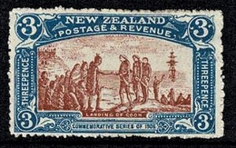 New Zealand 1906 Christchurch Exhibition 3d Brown & Blue MH - Nuevos