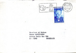 LUXEMBOURG. N°858 De 1975 Sur Enveloppe Ayant Circulé. Albert Schweitzer. - Albert Schweitzer