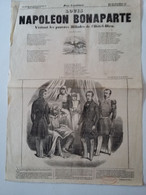 Affiche Feuille Volante  Louis  Napoléon  Bonaparte Visitant Les Pauvres Malades De L'Hôtel-Dieu  2 è République 1848 - Afiches