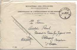 REF1929/ Doc.Ministère Finances-Finanzministerium En Franchise C.Eupen 17/4//28 > E/V - Franquicia