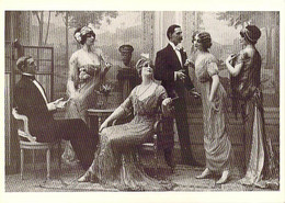 Jolie Groupe De Mannequins Belle Epoque De Pierre Imans 1911 Extrait Du Livre Mannequins CPM - Mode